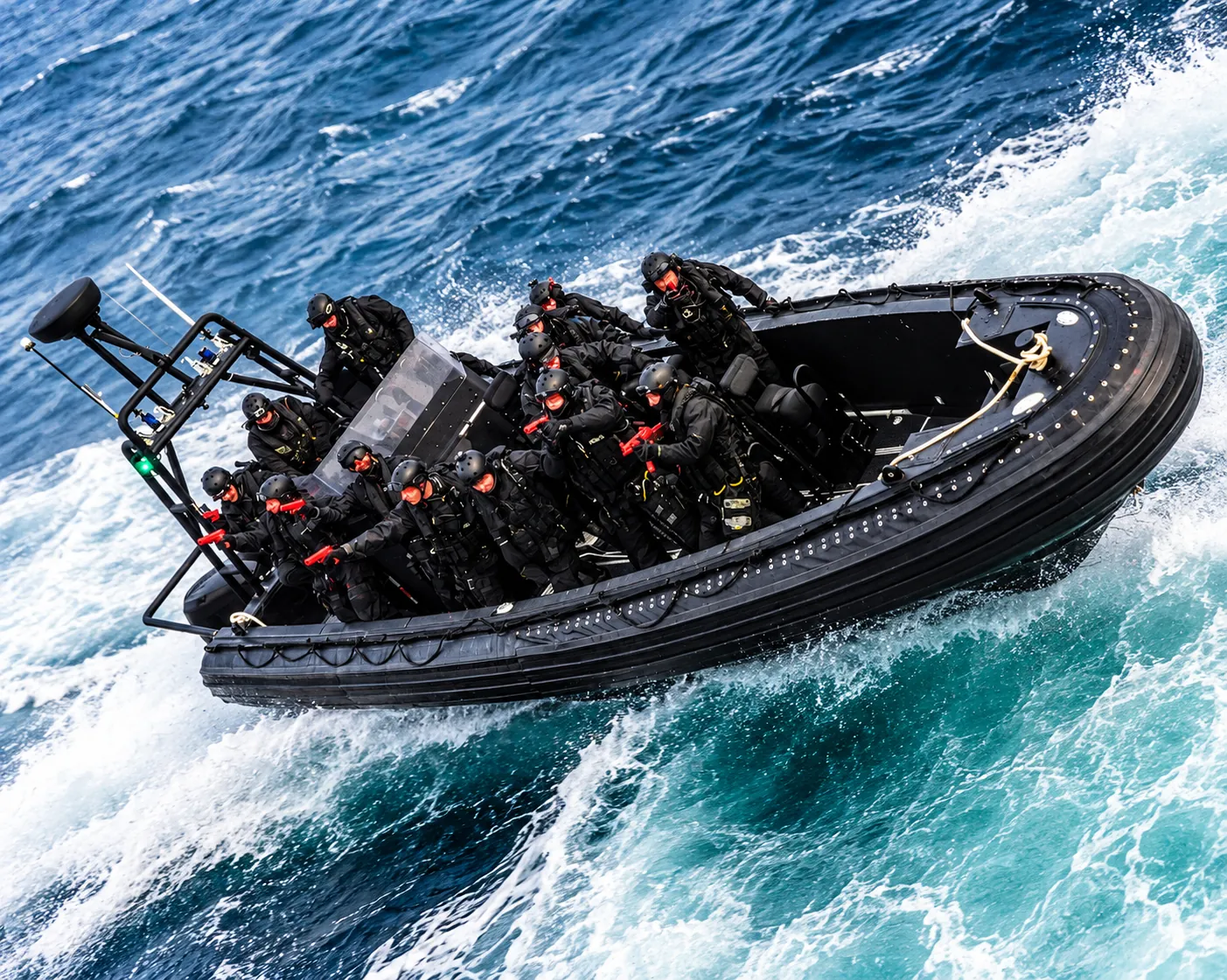 Tactical RHIB with boarding team
