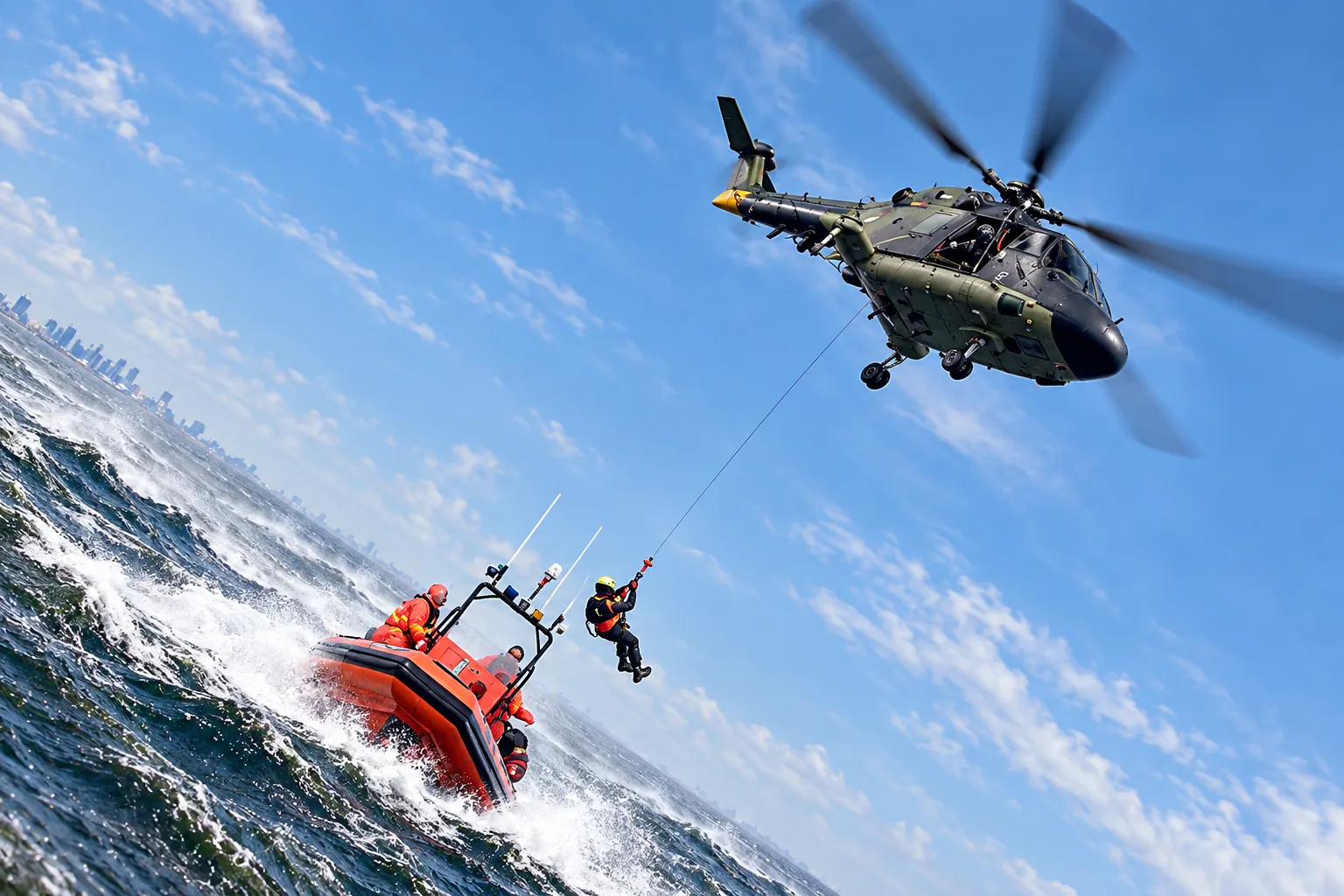 Helicopter hoist exercise