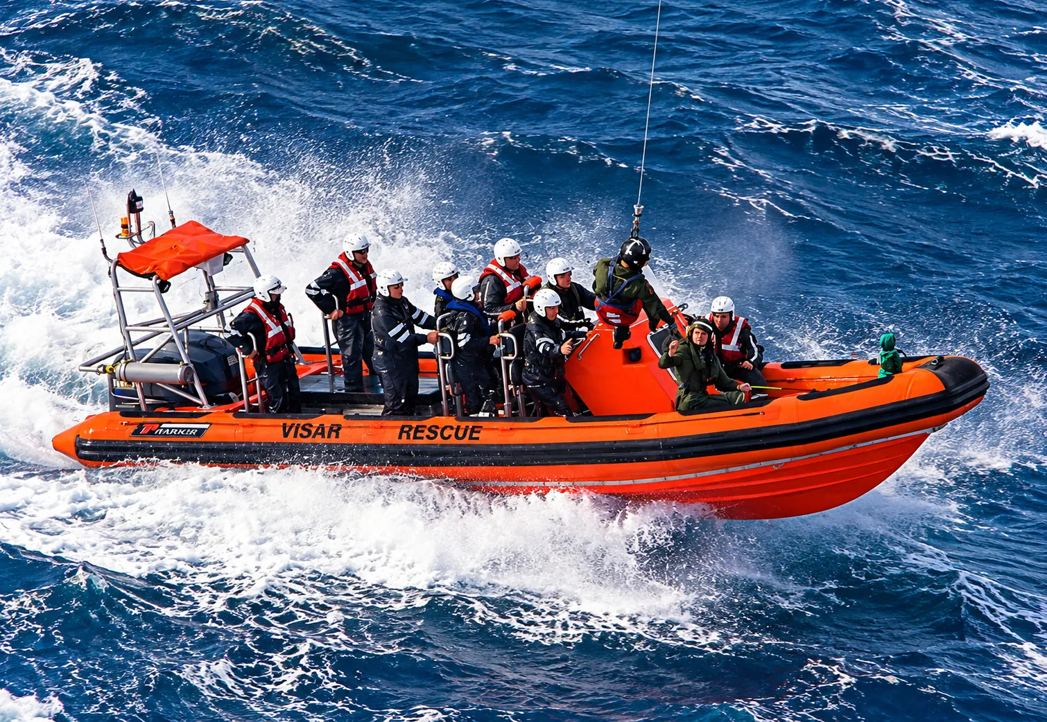 Search & rescue crew at speed